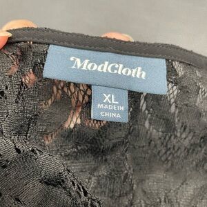 ModCloth Black Lace Top, EUC.